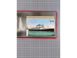 1914/37, Sammlung Flaggenstempel “DASP HAMBURG-NEW YORK” mit 50 Briefen, Karten und GSK, dabei drei R-Briefe und frühe Flagge