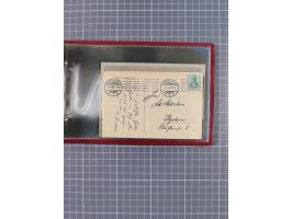 1914/37, Sammlung Flaggenstempel “DASP HAMBURG-NEW YORK” mit 50 Briefen, Karten und GSK, dabei drei R-Briefe und frühe Flagge