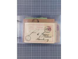 1892/1913, Sammlung “DASP HAMBURG-NEW YORK a-e” mit ca. 60 Briefen, Karten und GSK, dabei u.a. R-GSK an Dahlmann und einige B