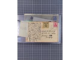 1891/1931, Sammlung “DASP LINIE HAMBURG-NEW YORK I-XXII” mit ca. 160 Briefen, Karten und GSK, dabei u.a. drei Bedarfsbelege a