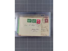 1924/39, Sammlung “DASP LINIE HAMBURG-NEW YORK A-E” und Stempel “D. DEUTSCHLAND bis D.NEW YORK” mit ca. 55 Briefen, Karten un