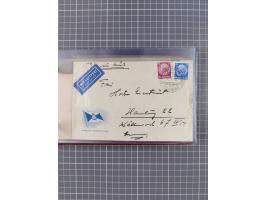 1924/39, Sammlung “DASP LINIE HAMBURG-NEW YORK A-E” und Stempel “D. DEUTSCHLAND bis D.NEW YORK” mit ca. 55 Briefen, Karten un