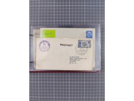 1924/39, Sammlung “DASP LINIE HAMBURG-NEW YORK A-E” und Stempel “D. DEUTSCHLAND bis D.NEW YORK” mit ca. 55 Briefen, Karten un