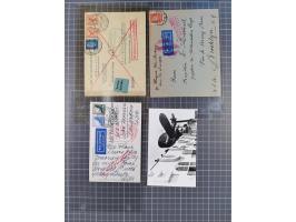 1929/35, Partie mit 18 Briefen und Karten sowie eine Vorderseite, dabei interessante Frankaturen und Post aus dem Bedarf, zum