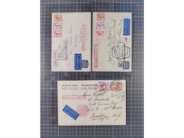 1929/35, Partie mit 18 Briefen und Karten sowie eine Vorderseite, dabei interessante Frankaturen und Post aus dem Bedarf, zum