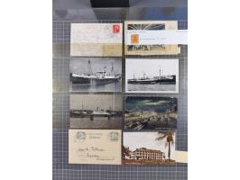 1868/1960 (ca.), ca. 170 Briefe, Karten Ansichtskarten und GSK zum Thema Schiffspost inkl. etwas Ausland, dabei Anlandestempe