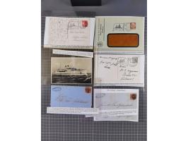 1868/1960 (ca.), ca. 170 Briefe, Karten Ansichtskarten und GSK zum Thema Schiffspost inkl. etwas Ausland, dabei Anlandestempe