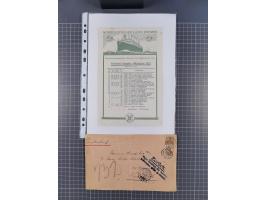 1868/1960 (ca.), ca. 170 Briefe, Karten Ansichtskarten und GSK zum Thema Schiffspost inkl. etwas Ausland, dabei Anlandestempe