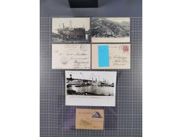 1868/1960 (ca.), ca. 170 Briefe, Karten Ansichtskarten und GSK zum Thema Schiffspost inkl. etwas Ausland, dabei Anlandestempe