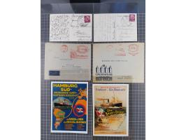 1868/1960 (ca.), ca. 170 Briefe, Karten Ansichtskarten und GSK zum Thema Schiffspost inkl. etwas Ausland, dabei Anlandestempe