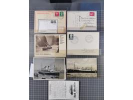 1868/1960 (ca.), ca. 170 Briefe, Karten Ansichtskarten und GSK zum Thema Schiffspost inkl. etwas Ausland, dabei Anlandestempe