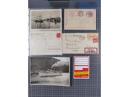 1868/1960 (ca.), ca. 170 Briefe, Karten Ansichtskarten und GSK zum Thema Schiffspost inkl. etwas Ausland, dabei Anlandestempe