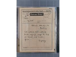 1912/70 (ca.), interessante Sammlung “OZEAN-Briefe und Schiffs-Telegramme” mit diversen Umschlägen und Telegrammen inkl. Ausl