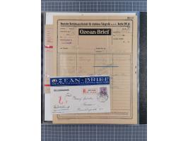 1912/70 (ca.), interessante Sammlung “OZEAN-Briefe und Schiffs-Telegramme” mit diversen Umschlägen und Telegrammen inkl. Ausl