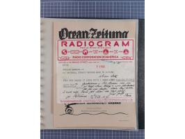 1912/70 (ca.), interessante Sammlung “OZEAN-Briefe und Schiffs-Telegramme” mit diversen Umschlägen und Telegrammen inkl. Ausl