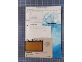 1912/70 (ca.), interessante Sammlung “OZEAN-Briefe und Schiffs-Telegramme” mit diversen Umschlägen und Telegrammen inkl. Ausl