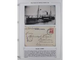 1899/1914, interessante Sammlung “ATLAS-Dienst der Hamburg-Amerika-Linie” mit fast 100 Briefen, Karten und Ganzsachen inkl. e