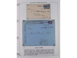 1899/1914, interessante Sammlung “ATLAS-Dienst der Hamburg-Amerika-Linie” mit fast 100 Briefen, Karten und Ganzsachen inkl. e