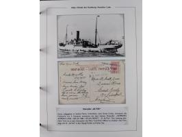 1899/1914, interessante Sammlung “ATLAS-Dienst der Hamburg-Amerika-Linie” mit fast 100 Briefen, Karten und Ganzsachen inkl. e