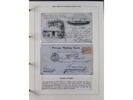 1899/1914, interessante Sammlung “ATLAS-Dienst der Hamburg-Amerika-Linie” mit fast 100 Briefen, Karten und Ganzsachen inkl. e