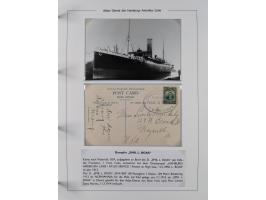 1899/1914, interessante Sammlung “ATLAS-Dienst der Hamburg-Amerika-Linie” mit fast 100 Briefen, Karten und Ganzsachen inkl. e