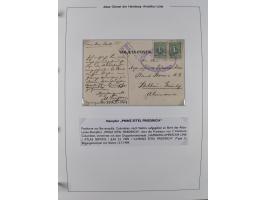 1899/1914, interessante Sammlung “ATLAS-Dienst der Hamburg-Amerika-Linie” mit fast 100 Briefen, Karten und Ganzsachen inkl. e