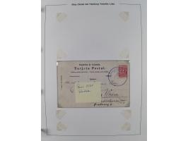 1899/1914, interessante Sammlung “ATLAS-Dienst der Hamburg-Amerika-Linie” mit fast 100 Briefen, Karten und Ganzsachen inkl. e