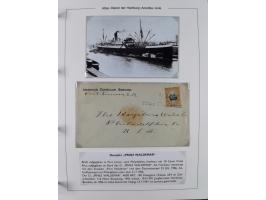 1899/1914, interessante Sammlung “ATLAS-Dienst der Hamburg-Amerika-Linie” mit fast 100 Briefen, Karten und Ganzsachen inkl. e