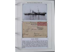 1899/1914, interessante Sammlung “ATLAS-Dienst der Hamburg-Amerika-Linie” mit fast 100 Briefen, Karten und Ganzsachen inkl. e
