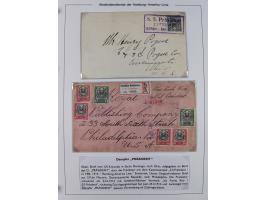 1899/1914, interessante Sammlung “ATLAS-Dienst der Hamburg-Amerika-Linie” mit fast 100 Briefen, Karten und Ganzsachen inkl. e