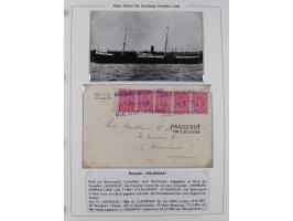 1899/1914, interessante Sammlung “ATLAS-Dienst der Hamburg-Amerika-Linie” mit fast 100 Briefen, Karten und Ganzsachen inkl. e