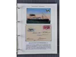 1903/39, Sammlung “DSP LINIE HAMBURG-MEXICO I-XIII” und den späteren Stempeln inkl. “HAMBURG-CUBA-MEXICO” mit über 50 Briefen