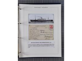 1903/39, Sammlung “DSP LINIE HAMBURG-MEXICO I-XIII” und den späteren Stempeln inkl. “HAMBURG-CUBA-MEXICO” mit über 50 Briefen