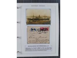 1903/39, Sammlung “DSP LINIE HAMBURG-MEXICO I-XIII” und den späteren Stempeln inkl. “HAMBURG-CUBA-MEXICO” mit über 50 Briefen