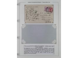 1893/1941, Sammlung “DASP BREMEN-NEW YORK I-X”, Flaggenstempel, &nbsp;“DSP LINIE BREMEN-NEW YORK a-g” und “DASP D. BREMEN” mi