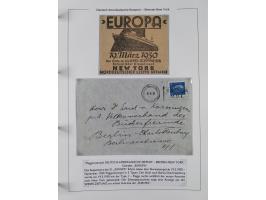 1893/1941, Sammlung “DASP BREMEN-NEW YORK I-X”, Flaggenstempel, &nbsp;“DSP LINIE BREMEN-NEW YORK a-g” und “DASP D. BREMEN” mi