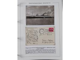 1893/1941, Sammlung “DASP BREMEN-NEW YORK I-X”, Flaggenstempel, &nbsp;“DSP LINIE BREMEN-NEW YORK a-g” und “DASP D. BREMEN” mi