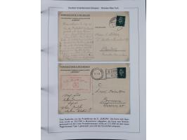 1893/1941, Sammlung “DASP BREMEN-NEW YORK I-X”, Flaggenstempel, &nbsp;“DSP LINIE BREMEN-NEW YORK a-g” und “DASP D. BREMEN” mi