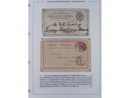 1893/1941, Sammlung “DASP BREMEN-NEW YORK I-X”, Flaggenstempel, &nbsp;“DSP LINIE BREMEN-NEW YORK a-g” und “DASP D. BREMEN” mi