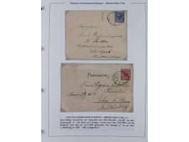 1893/1941, Sammlung “DASP BREMEN-NEW YORK I-X”, Flaggenstempel, &nbsp;“DSP LINIE BREMEN-NEW YORK a-g” und “DASP D. BREMEN” mi