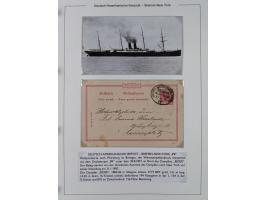 1893/1941, Sammlung “DASP BREMEN-NEW YORK I-X”, Flaggenstempel, &nbsp;“DSP LINIE BREMEN-NEW YORK a-g” und “DASP D. BREMEN” mi