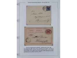 1893/1941, Sammlung “DASP BREMEN-NEW YORK I-X”, Flaggenstempel, &nbsp;“DSP LINIE BREMEN-NEW YORK a-g” und “DASP D. BREMEN” mi