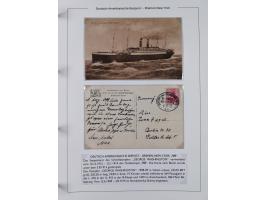 1893/1941, Sammlung “DASP BREMEN-NEW YORK I-X”, Flaggenstempel, &nbsp;“DSP LINIE BREMEN-NEW YORK a-g” und “DASP D. BREMEN” mi