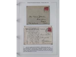 1893/1941, Sammlung “DASP BREMEN-NEW YORK I-X”, Flaggenstempel, &nbsp;“DSP LINIE BREMEN-NEW YORK a-g” und “DASP D. BREMEN” mi