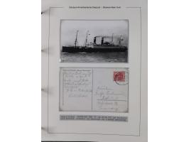 1893/1941, Sammlung “DASP BREMEN-NEW YORK I-X”, Flaggenstempel, &nbsp;“DSP LINIE BREMEN-NEW YORK a-g” und “DASP D. BREMEN” mi