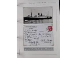 1893/1941, Sammlung “DASP BREMEN-NEW YORK I-X”, Flaggenstempel, &nbsp;“DSP LINIE BREMEN-NEW YORK a-g” und “DASP D. BREMEN” mi