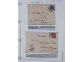1893/1941, Sammlung “DASP BREMEN-NEW YORK I-X”, Flaggenstempel, &nbsp;“DSP LINIE BREMEN-NEW YORK a-g” und “DASP D. BREMEN” mi