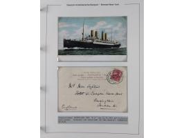 1893/1941, Sammlung “DASP BREMEN-NEW YORK I-X”, Flaggenstempel, &nbsp;“DSP LINIE BREMEN-NEW YORK a-g” und “DASP D. BREMEN” mi