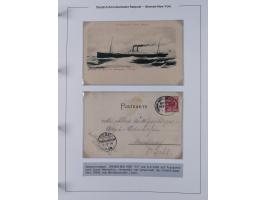 1893/1941, Sammlung “DASP BREMEN-NEW YORK I-X”, Flaggenstempel, &nbsp;“DSP LINIE BREMEN-NEW YORK a-g” und “DASP D. BREMEN” mi