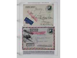1893/1941, Sammlung “DASP BREMEN-NEW YORK I-X”, Flaggenstempel, &nbsp;“DSP LINIE BREMEN-NEW YORK a-g” und “DASP D. BREMEN” mi